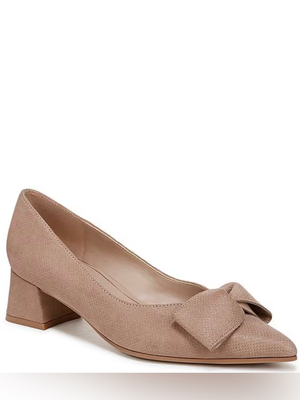 NATURALIZER Mavis Glossy Suede Bow Pumps - Taupe Women’s 10
